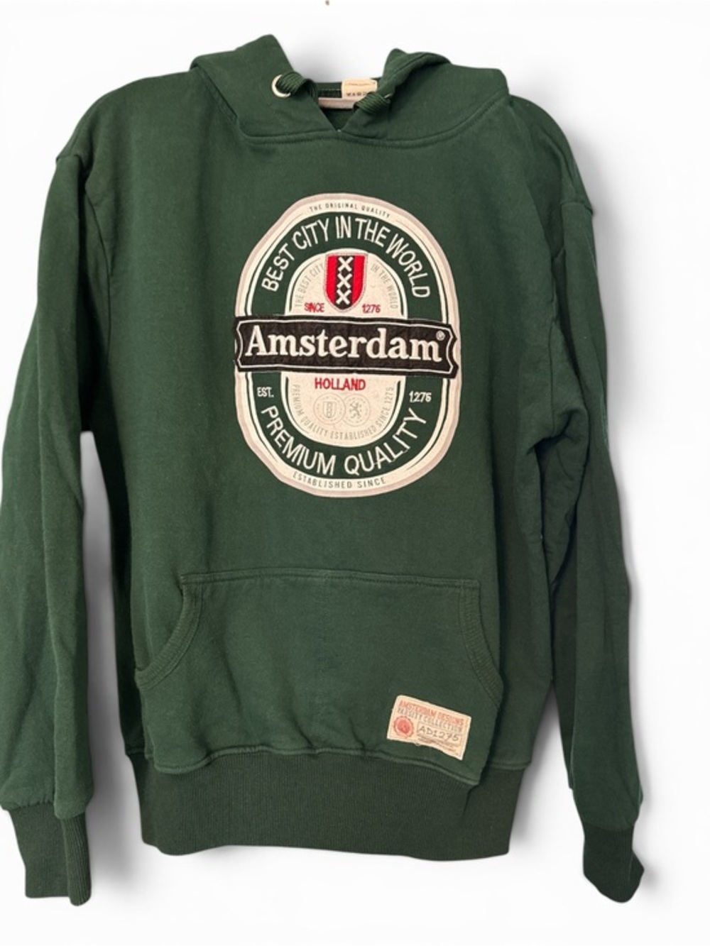 Amsterdam Designs Varsity Collection Hoodie Green Size XL